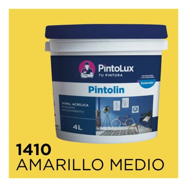 1410-4  Pintolin Amarillo Medio Pintolin 4 Lts. Amarillo Medio