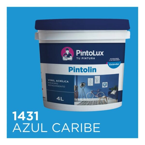 1431-4 Pintolin Azul Caribe Pintolin 4 Lts. Azul Caribe