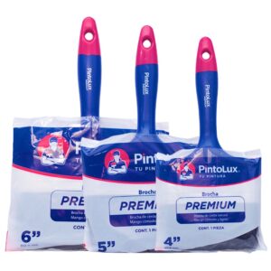 Combo De 3 Brochas Premium Pintolux Extragrandes Combo De 3 Brochas Premium Pintolux Extragrandes