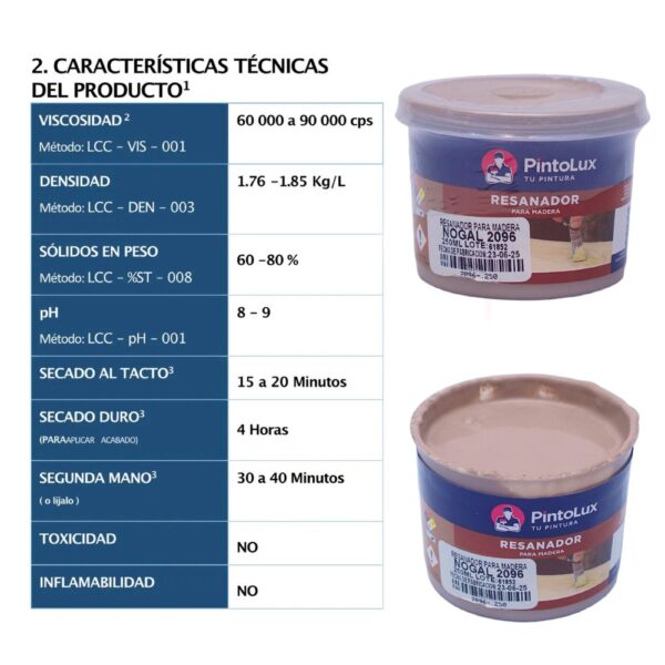 Resanador 250ml. Nogal