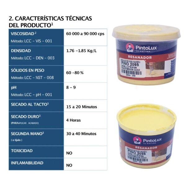Resanador Pino 250 ml. Pintolux