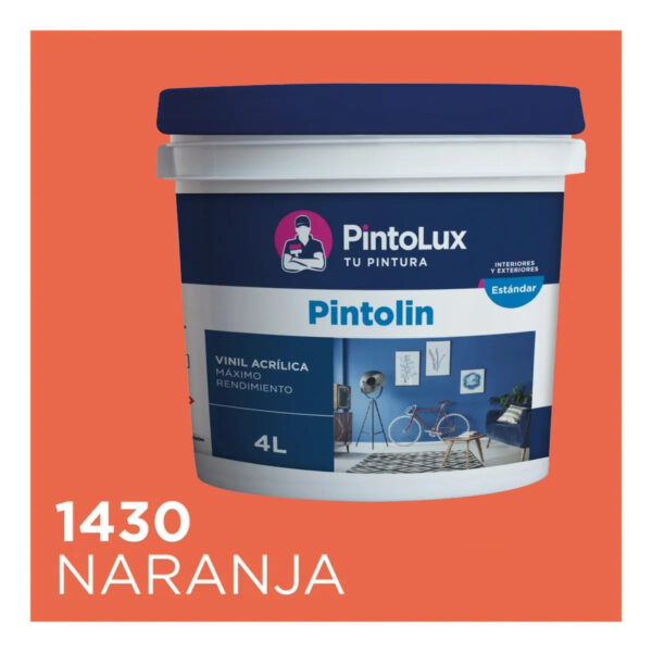 Pinturas naranja 02 Pintolin 4 Lts. Naranja
