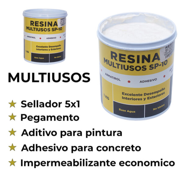 Resina Multiusos Adhesivo Para Interiores Y Exteriores 1 Kg