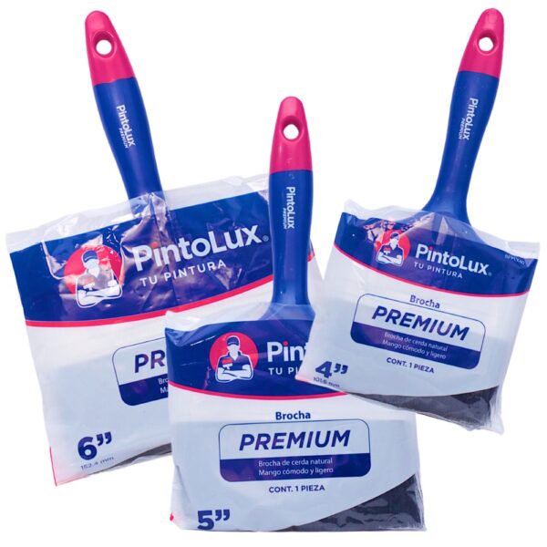 Combo De 3 Brochas Premium Pintolux Extragrandes